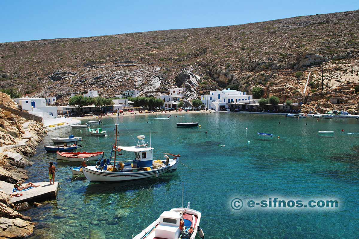 Plage Cheronissos à Sifnos Nord